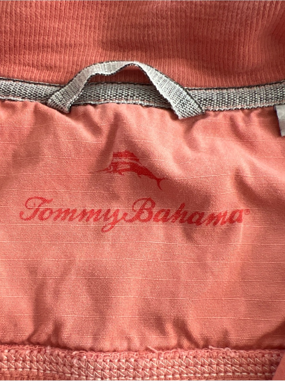 Tommy Bahama 100% Cotton Coral Zip-Up Pullover Sweater - Picture 3 of 13